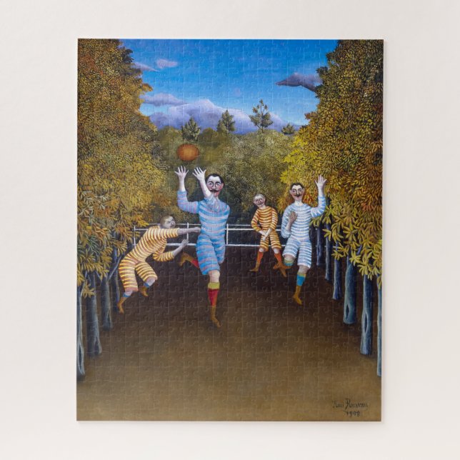 Die Fußballspieler | Henri Rousseau | (Vertikal)