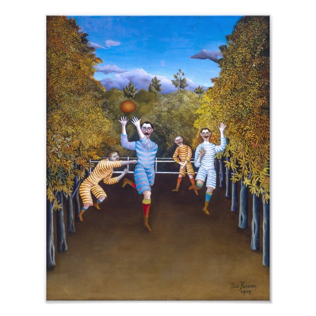 Die Fußballspieler | Henri Rousseau | Fotodruck (Vorne)
