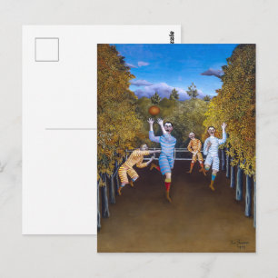 Die Fußballspieler Henri Rousseau Postkarte