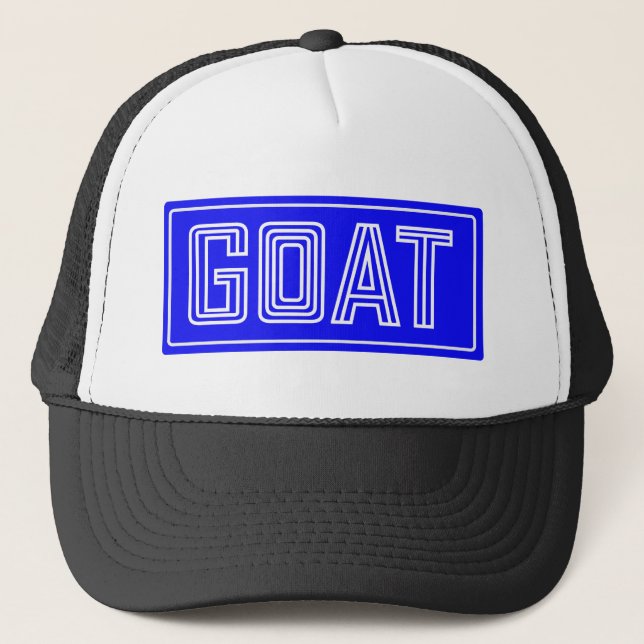 Die G.O.A.T bis zur Unendlichkeit Truckerkappe (Vorderseite)