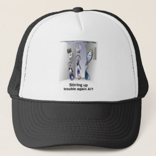 Die Gabel Polizei Lustige Cartoon Geschenke & Samm Truckerkappe
