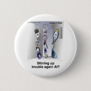 Die Gabelpolizei Funny Cartoon Geschenke & Sammler Button