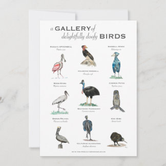 Die Galerie der bezaubernd doofy Birds 12x18 Card