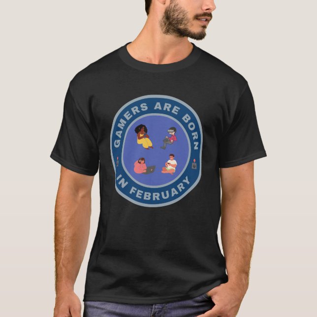 Die Gamer sind im Februar 2010 geboren T-Shirt (Vorderseite)