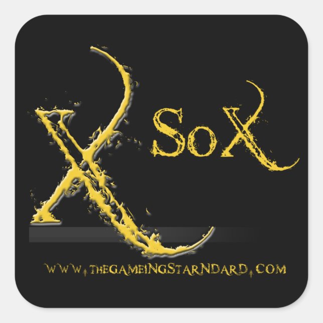 Die Gaming Standard Square Sticker - Schwarz (Vorderseite)