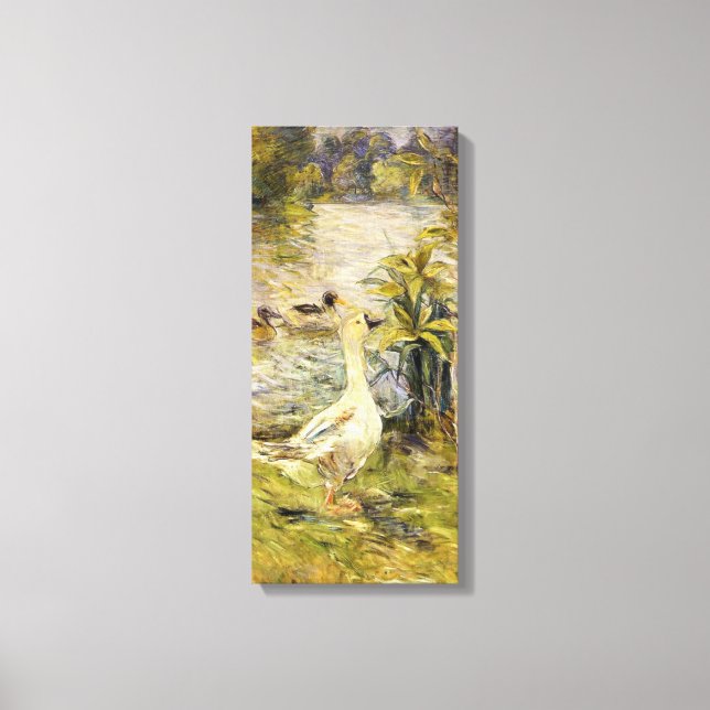 Die Gänse (von Berthe Morisot) Leinwanddruck (Vorderseite)