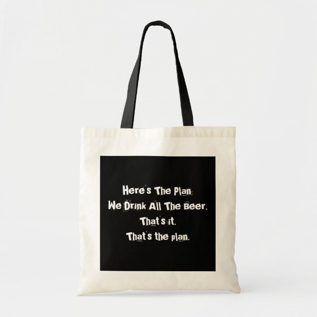 Die ganze Bier-lustige Budget-Taschen-Tasche Tragetasche (Vorne)