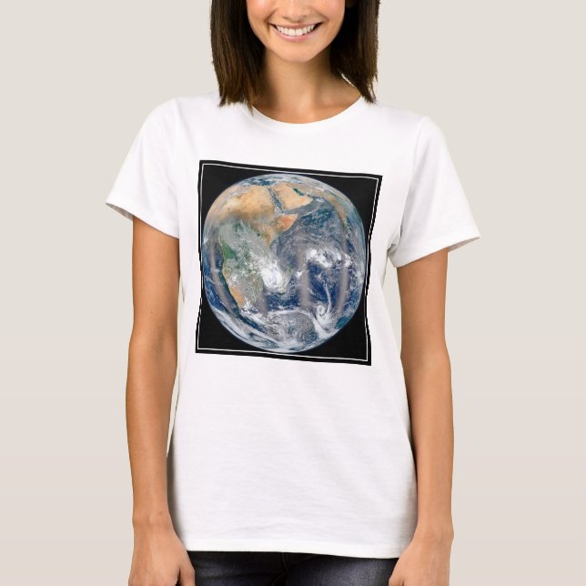 Die ganze Erde, die die östliche Hemisphäre zeigt. T-Shirt (Vorderseite)