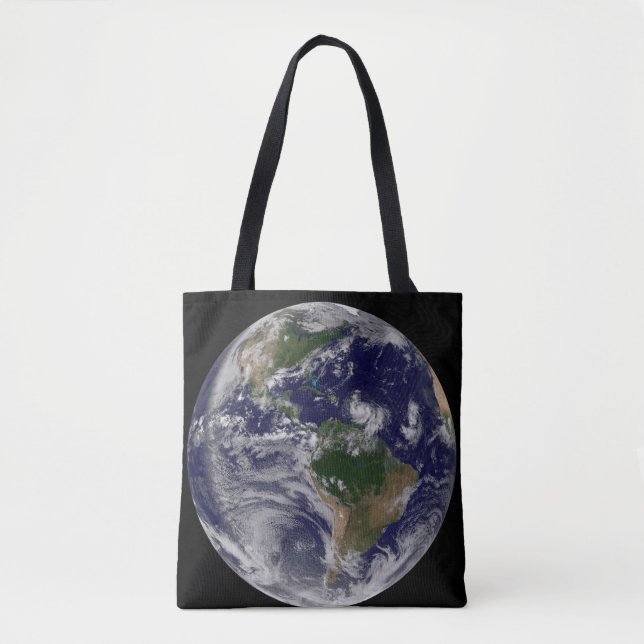 Die ganze Erde mit tropischen Stürmen im Atlantik Tasche (Vorderseite)