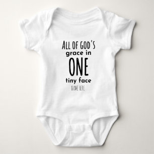 Die ganze Gnade Gottes in einem winzigen Babyanzug Baby Strampler