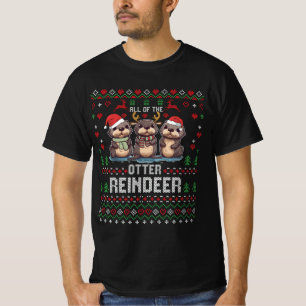 Die ganze Otter Rentier-Weihnachtsmannmütze ist fr T-Shirt