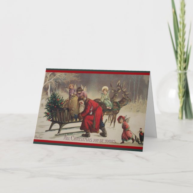 Die ganze Weihnachtsfreude Feiertagskarte (Vorderseite)