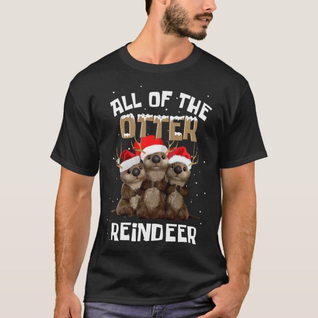 Die ganze Weihnachtszeit der Rentiere T-Shirt (Vorderseite)
