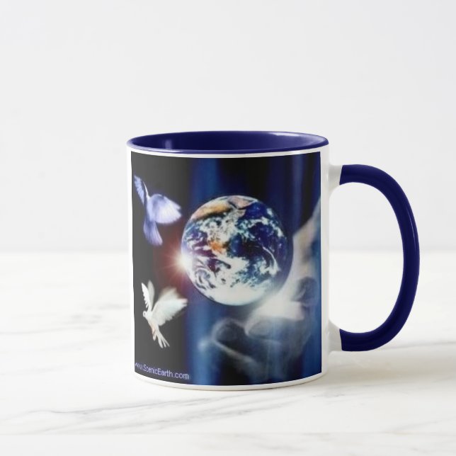 Die ganze Welt in seiner Handkaffee-Tasse Tasse (Rechts)