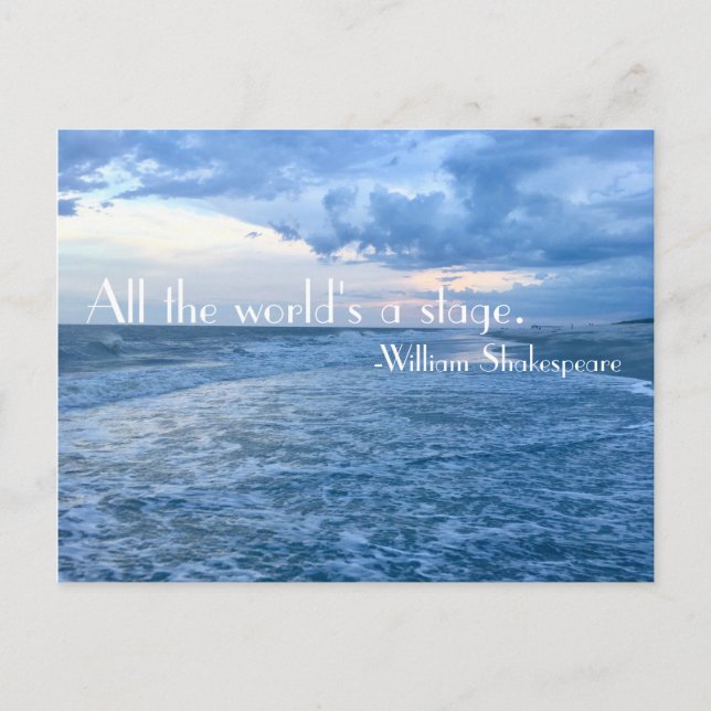 Die ganze Welt ist eine Bühne Postkarte (Vorderseite)
