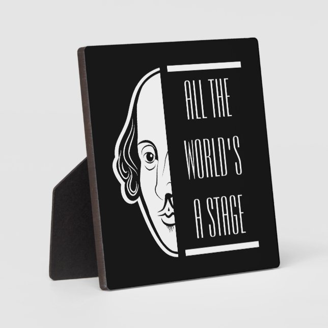 Die ganze Welt ist eine Bühne Shakespeare Zitat Th Fotoplatte (Vorderseite)