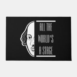 Die ganze Welt ist eine Bühne Shakespeare Zitat Th Fußmatte