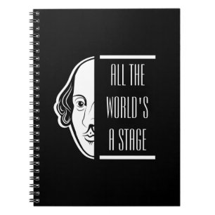 Die ganze Welt ist eine Bühne Shakespeare Zitat Th Notizblock