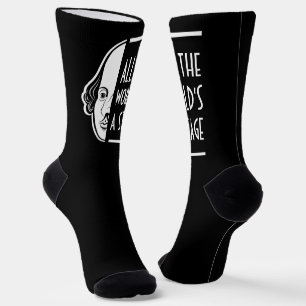 Die ganze Welt ist eine Bühne Shakespeares Zitat Socken