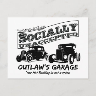 Die Garage des Gesetzgebers. Sozial unakzeptierte  Postkarte