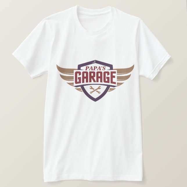 Die Garagen-T-Shirt des Papas T-Shirt (Design vorne)