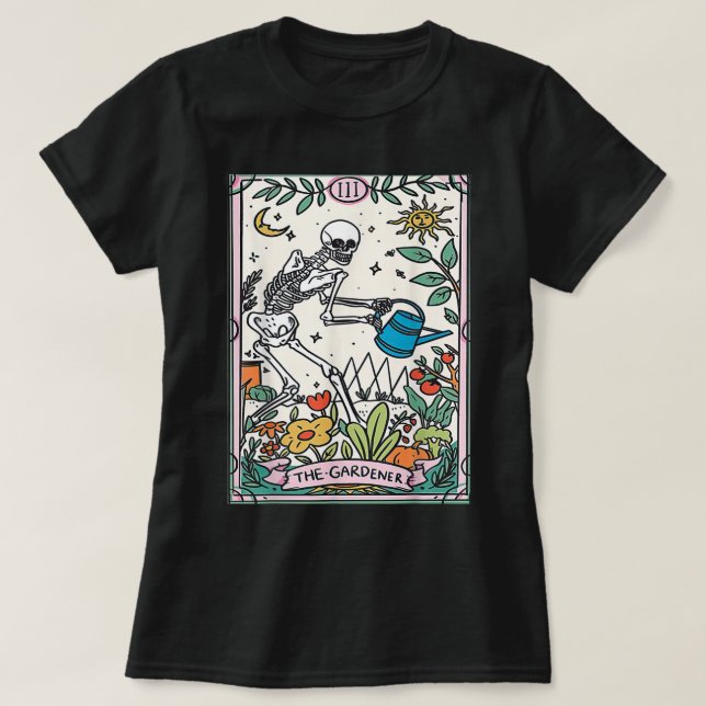 Die Gardener-Tarot-Karte Mystische Hexerei-Gartena T-Shirt (Design vorne)