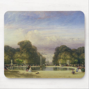 Die Gärten der Tuilerien mit dem Triumphbogen Mousepad