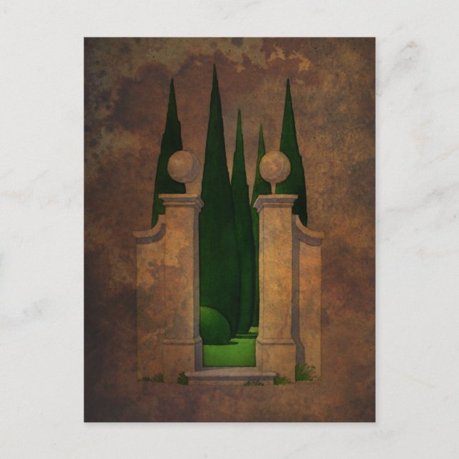 Die Garten-Kunst Postkarte (Vorderseite)