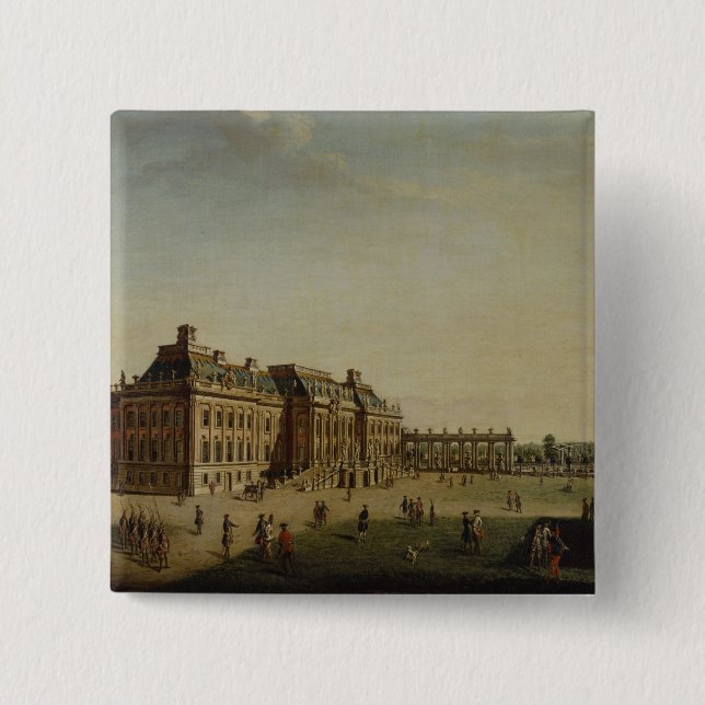 Die Gartenfront des Stadtschlosses, 1773 Button (Vorderseite)