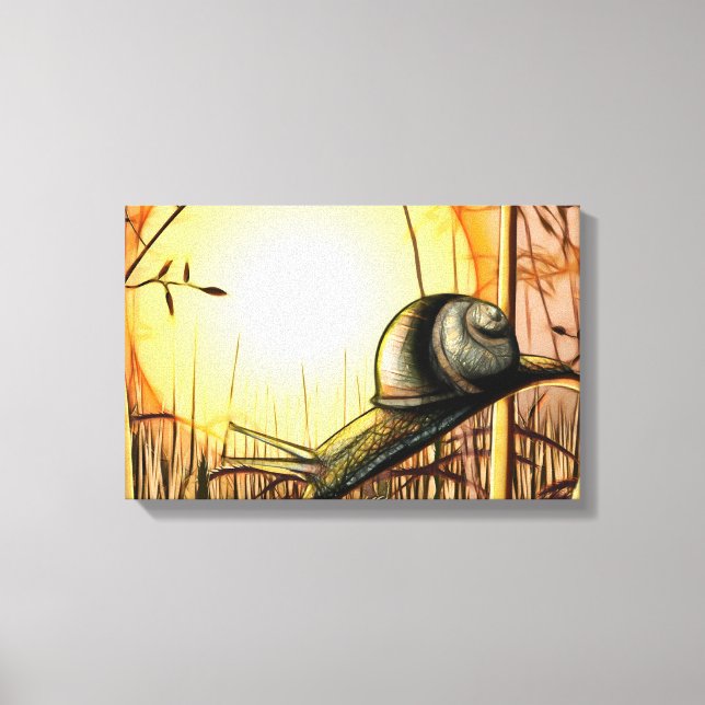 Die Gartenschnecke umarmte Canvas Leinwanddruck (Vorderseite)