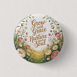 Die Gartenwegszene wächst mit einem guten Zitat Button