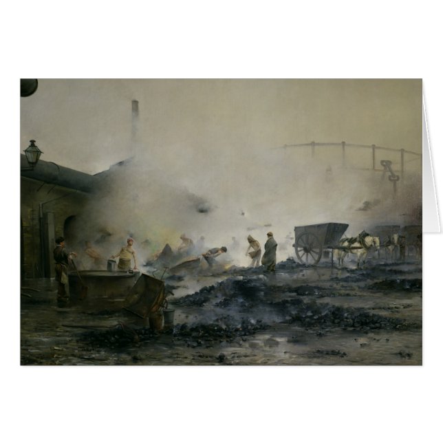 Die Gas-Fabrik bei Courcelles, 1884 (Vorderseite (Horizontal))