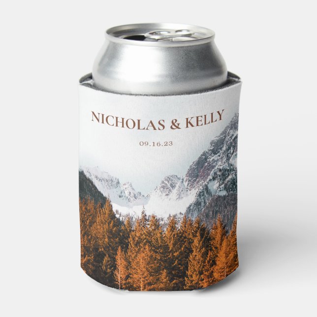 Die Gastgeschenk Hochzeit des Bergwaldes kann sich Dosenkühler (Kanne Vorderseite)
