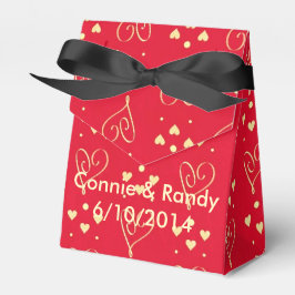 Die Gastgeschenk Hochzeit des eleganten Rot- und G Geschenkschachtel