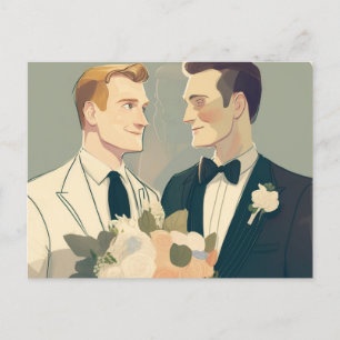 Die Gay Grooms Postkarte