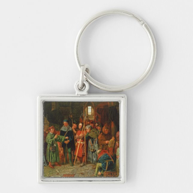 Die Gebühr des Dogberrys zur Uhr Schlüsselanhänger (Vorne)