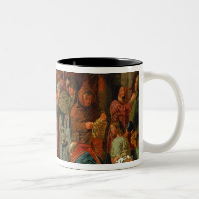 Die Gebühr des Dogberrys zur Uhr Zweifarbige Tasse (Rechts)