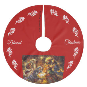 DIE GEBURT CHRISTI #10 POLYESTER WEIHNACHTSBAUMDECKE