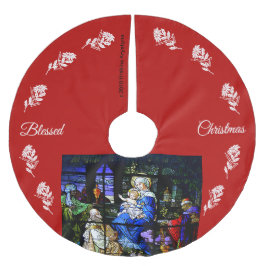 DIE GEBURT CHRISTI #8 POLYESTER WEIHNACHTSBAUMDECKE