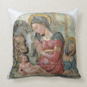 Die Geburt Christi, c.1460 (gemalte Terrakotta) Kissen
