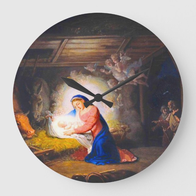 Die Geburt Christi Große Wanduhr (Vorderseite)