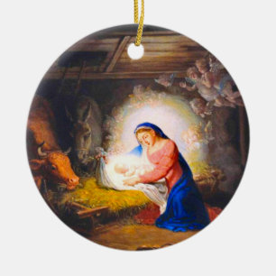 Die Geburt Christi Keramik Ornament