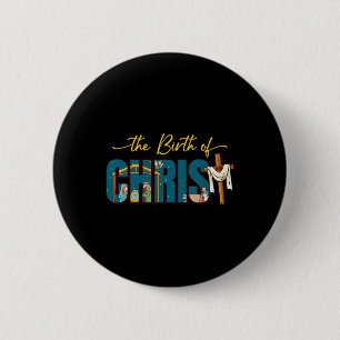 Die Geburt Christi Kreuz religiöse Weihnachten Nat Button