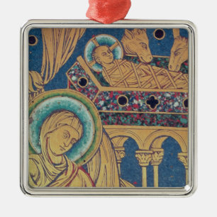 Die Geburt Christi, Platte vom Verduner Silbernes Ornament