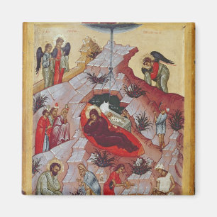 Die Geburt Christi, russische Ikone, 16. Magnet