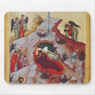 Die Geburt Christi, russische Ikone, 16. Mousepad