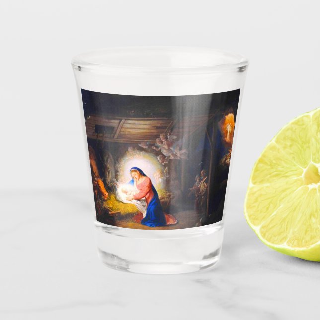 Die Geburt Christi Schnapsglas (Vorderseite)
