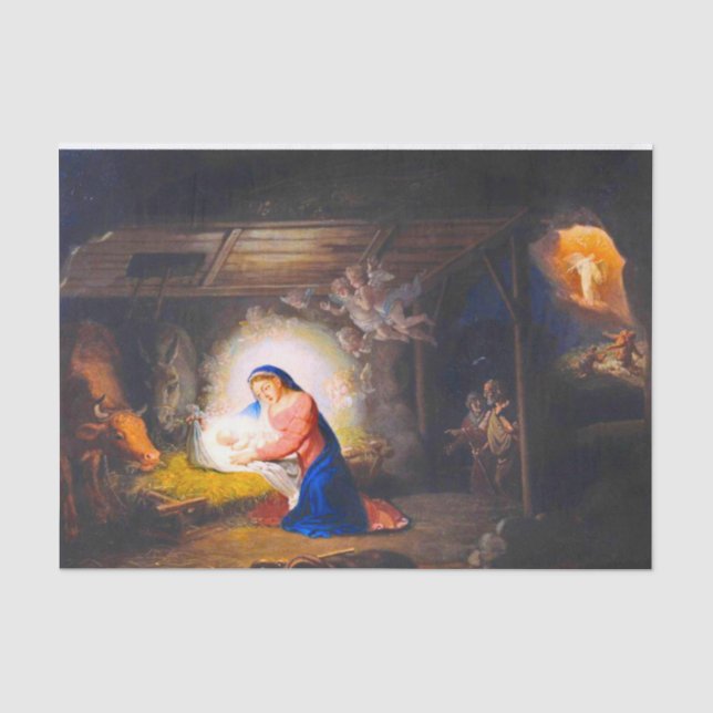 Die Geburt Christi Seidenpapier (Vorderseite)