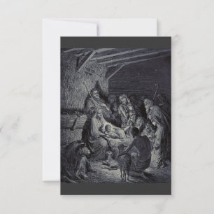 Die Geburt Christi von Gustave Doré Premium-Victor Dankeskarte