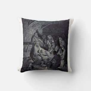 Die Geburt Christi von Gustave Doré Premium-Victor Kissen